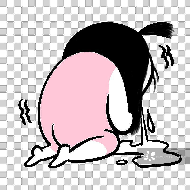 脱发美少女表情包图片素材