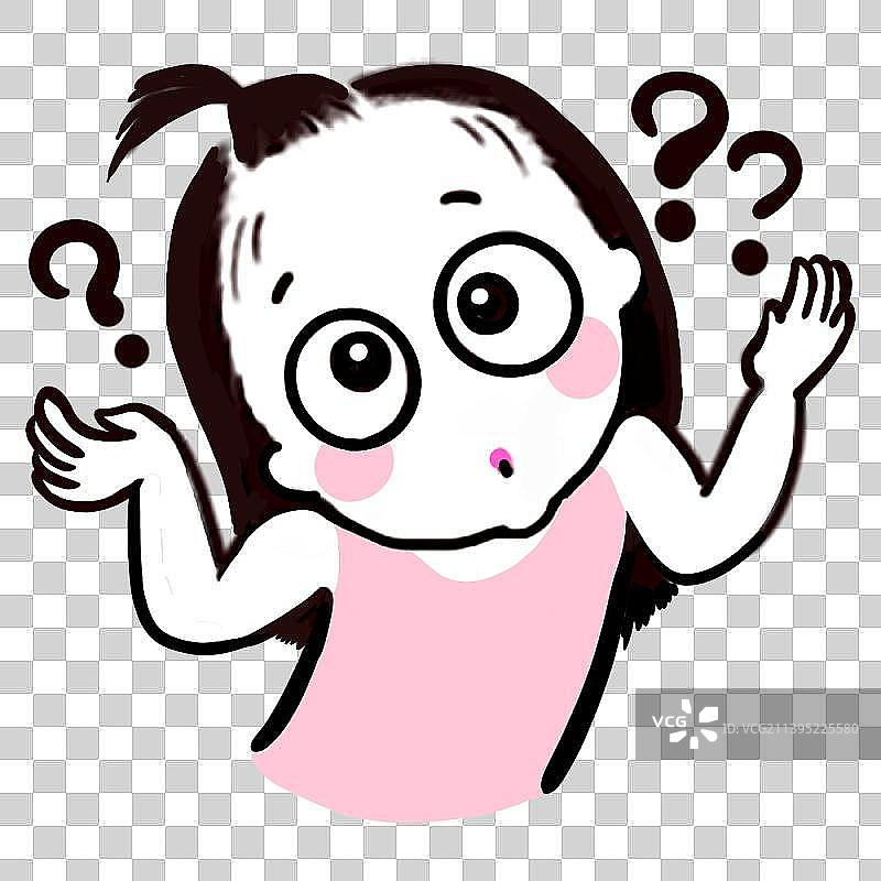 脱发美少女表情包图片素材