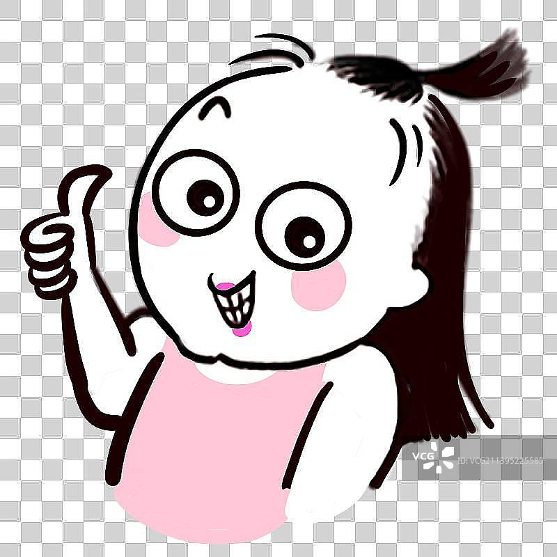 脱发美少女表情包图片素材