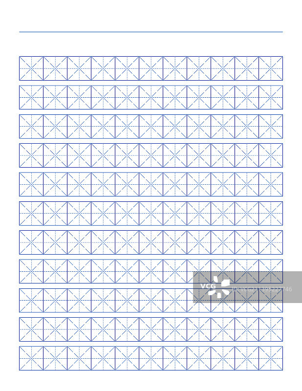 带格纸的书写象形文字练习册图片素材