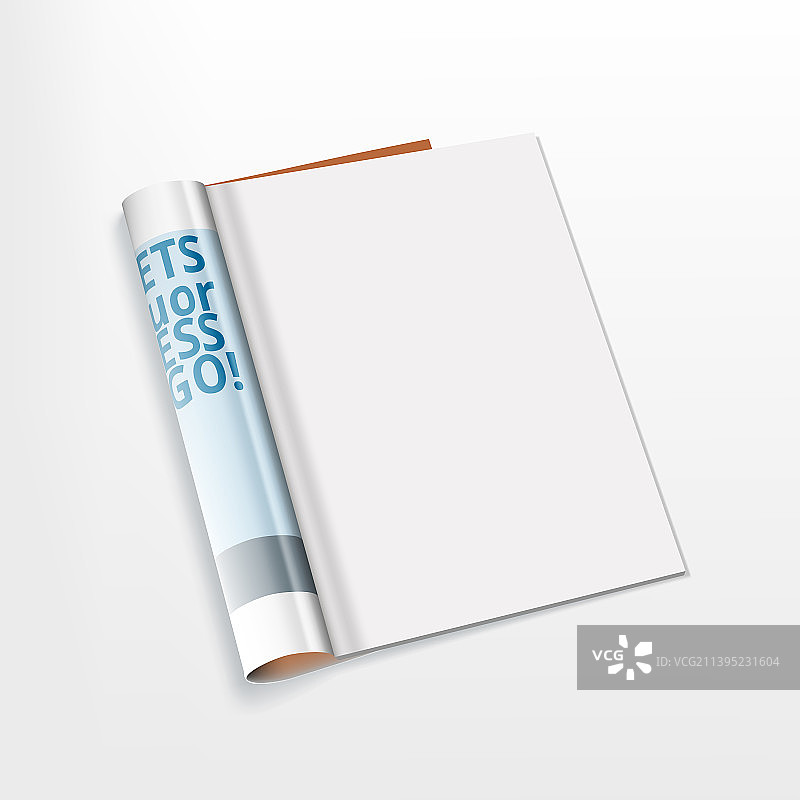 3D透明杂志页面概念顶视图图片素材