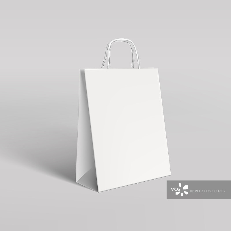 带有阴影的3D纸袋，用于品牌宣传图片素材