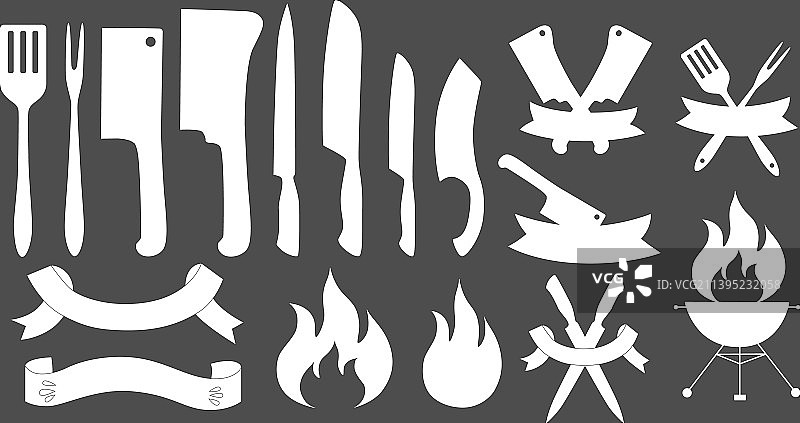 土耳其烤肉烧烤架标志设计图片素材