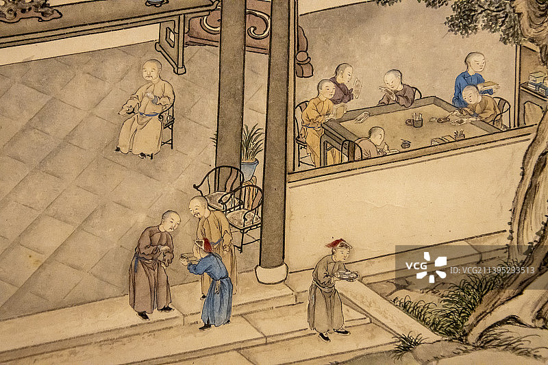 中国国家博物馆藏明清肖像画展：重纂方志图（清，金佩，纸本设色）图片素材