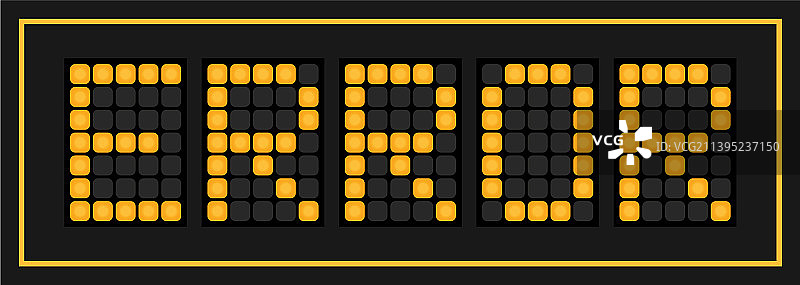 黑色背景上显示单词错误的橙色LED banner图片素材