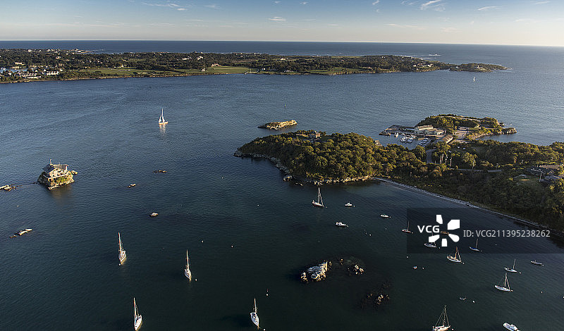 纳拉甘西特湾鸟瞰图图片素材