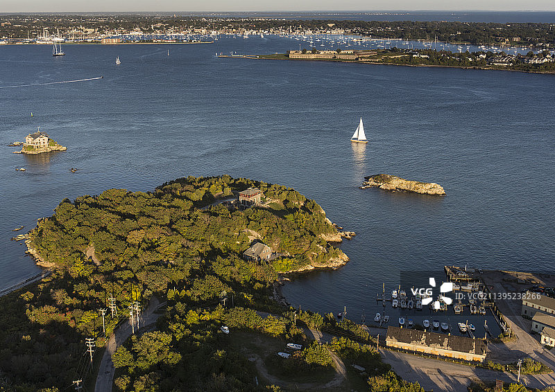 纳拉甘西特湾鸟瞰图图片素材