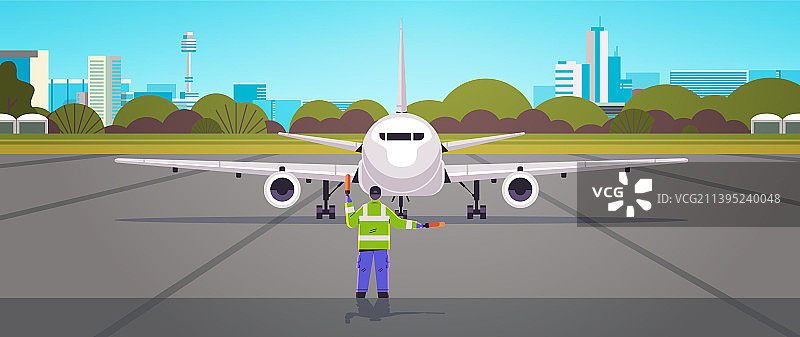 穿制服的航空指挥员图片素材