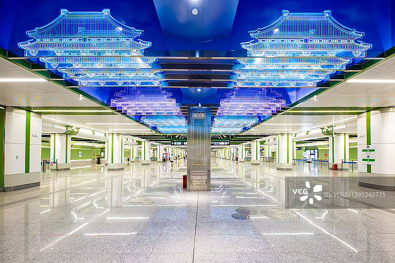 新开通的北京地铁19号线图片素材