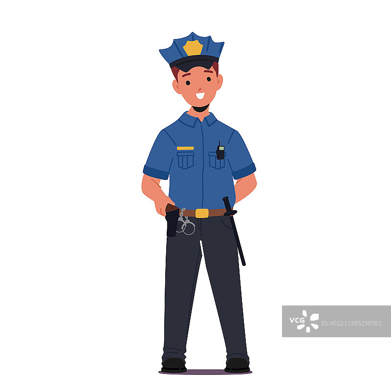 儿童警察角色图片素材