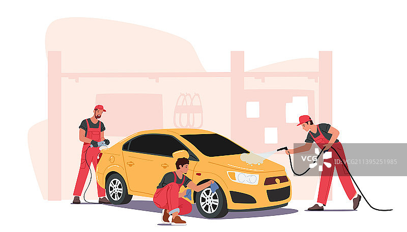 清洁公司男女员工图片素材