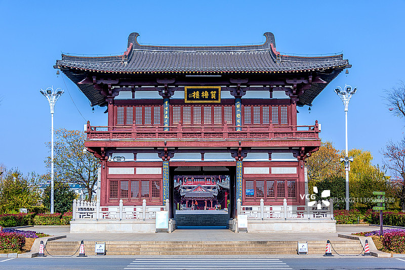 中国安徽滁州全椒县太平文化广场贺橹楼图片素材