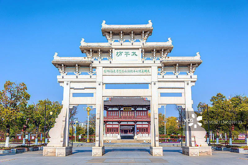 中国安徽滁州全椒县太平文化广场太平坊图片素材