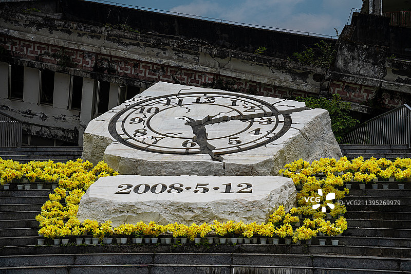 映秀512地震遗址图片素材