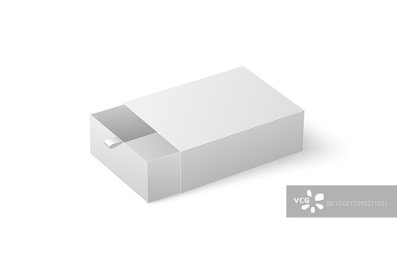 纸板滑动盒打开样机图片素材