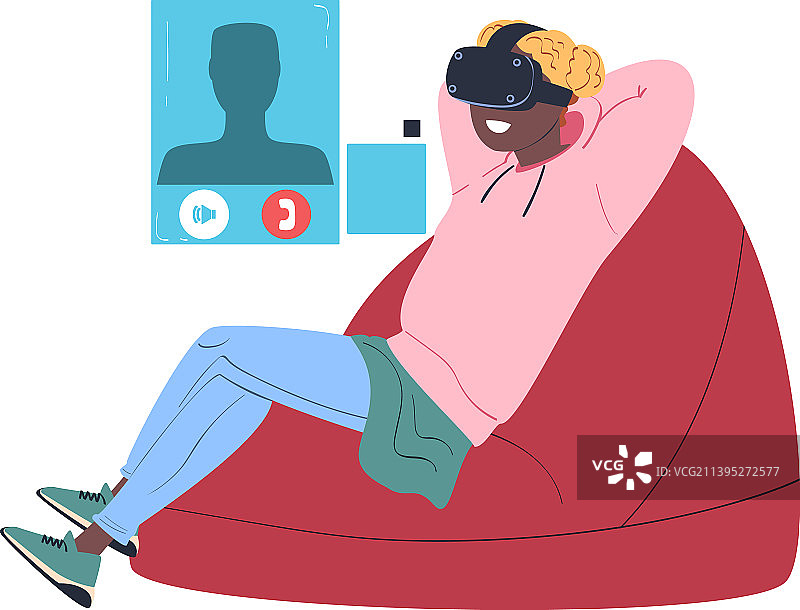 戴VR眼镜的男人图片素材