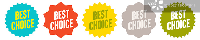 最佳选择标签徽章套装图片素材
