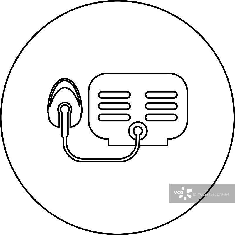 圆形黑色雾化器面罩图标图片素材