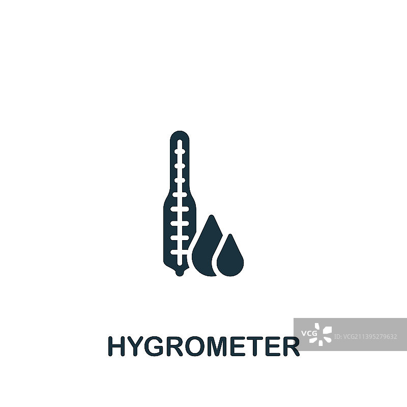 湿度计单色测量图标图片素材