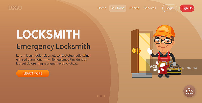 锁匠网站模板图片素材