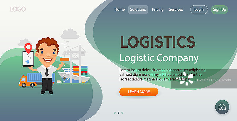 物流网站模板图片素材