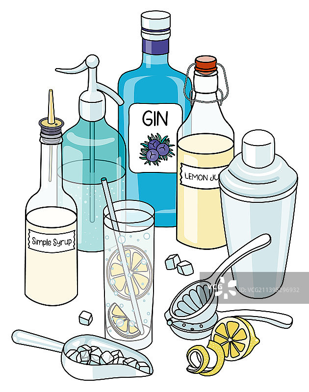 时尚手绘涂鸦卡通风格金菲士图片素材