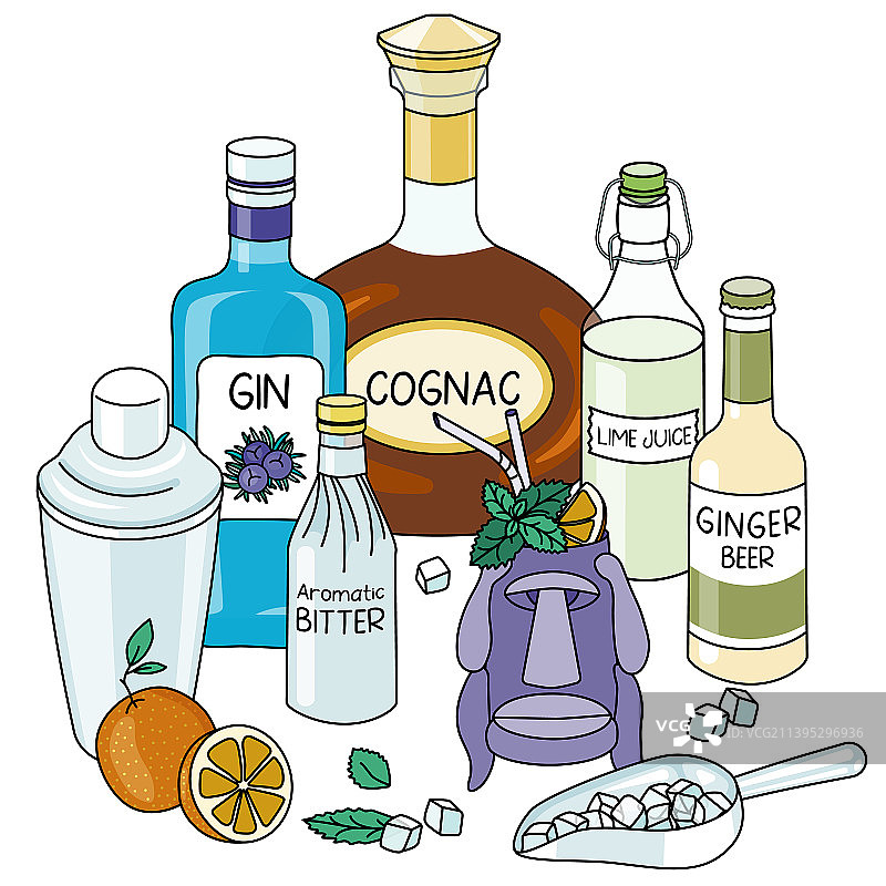 手绘涂鸦卡通风格的苦恼图片素材