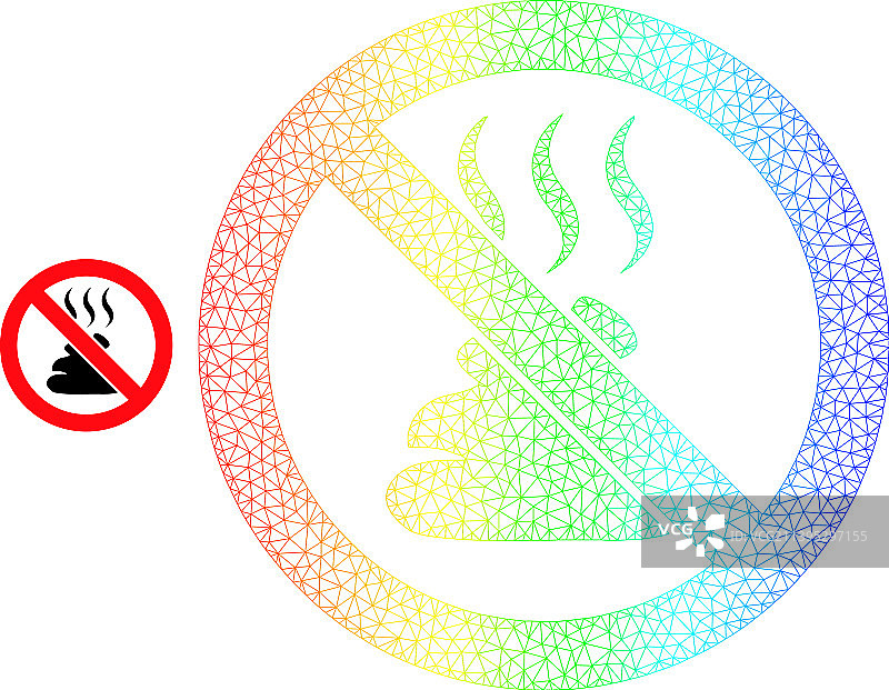 停止臭味光谱网格渐变图标图片素材