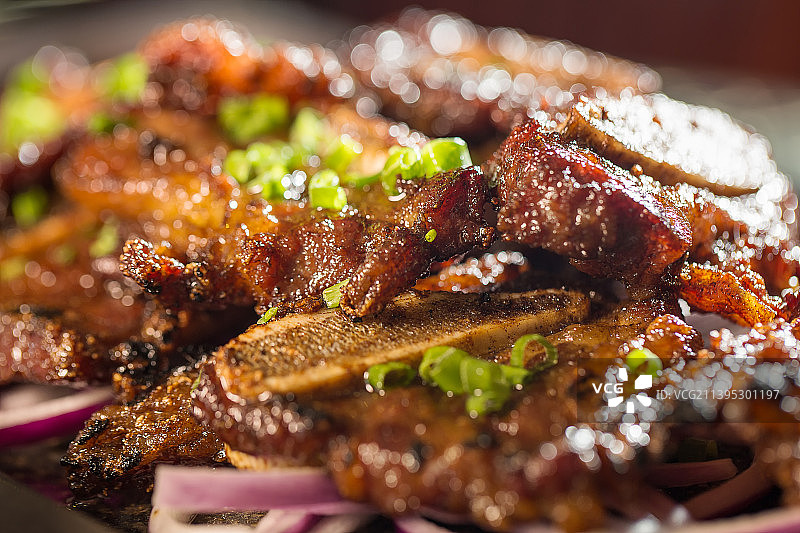 炭烤猪排、烤排骨、炭烤牛排、牛扒图片素材