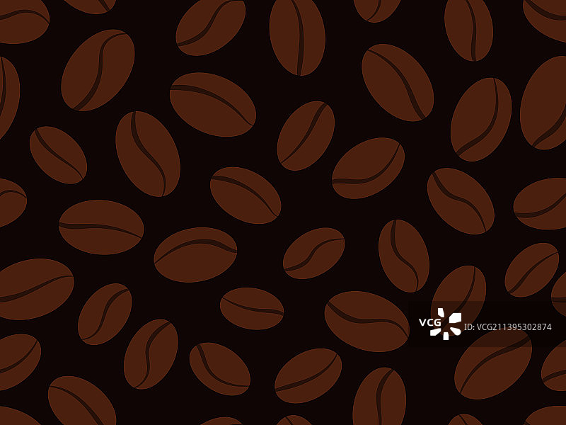 咖啡豆无缝图案图片素材