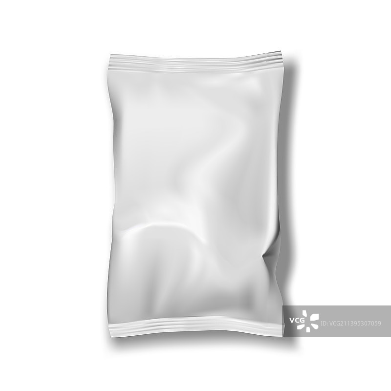 逼真食品零食枕头袋（白色背景）图片素材