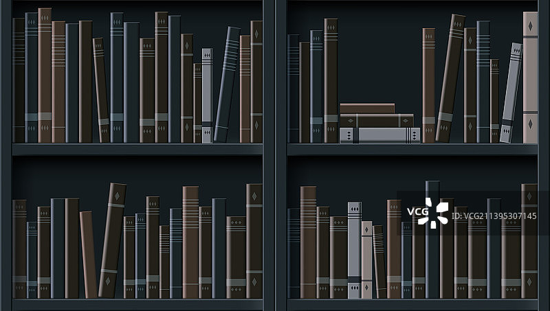 3D旧书书架无缝图案图片素材