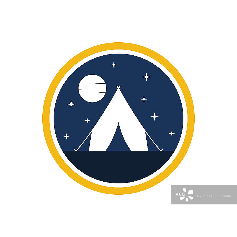 露营帐篷标志图片素材