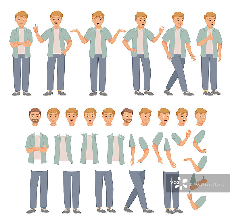 具有独立特征的年轻男人图片素材