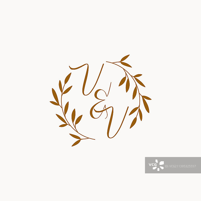 VV首字母婚礼标志图片素材