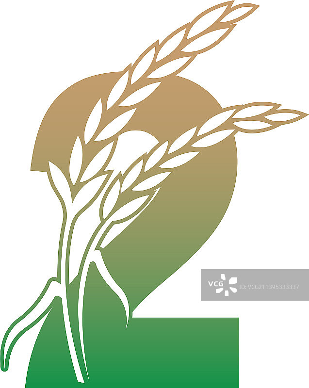 数字2稻米植物图标模板图片素材