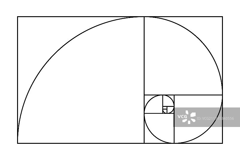 黄金比例螺旋几何理想比例图片素材