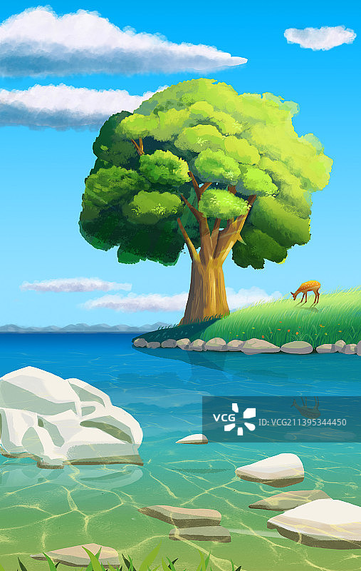 治愈系大树图片素材