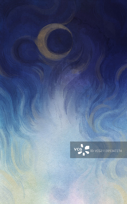 月亮插画背景图图片素材