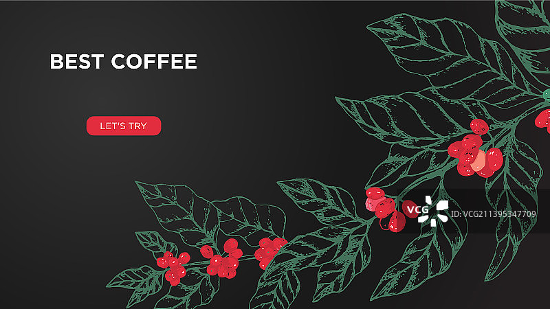 咖啡业务网站屏幕模板图片素材