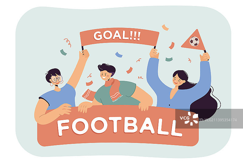 快乐的露天足球迷图片素材