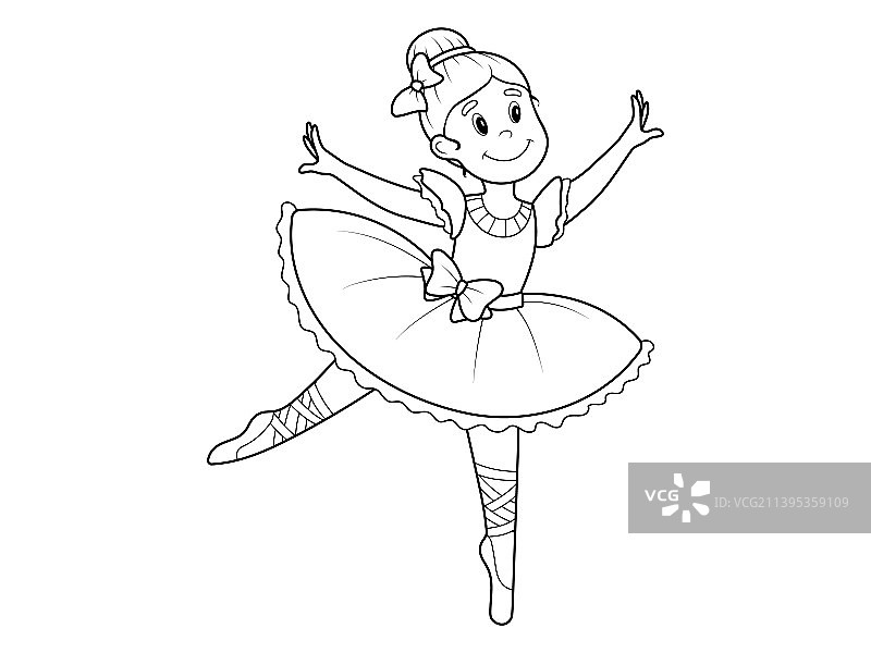 芭蕾舞女演员轮廓图片素材
