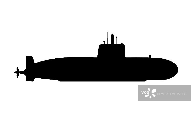 军用潜艇武器剪影图片素材