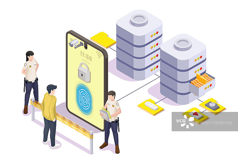 3D指纹数据访问控制系统图片素材