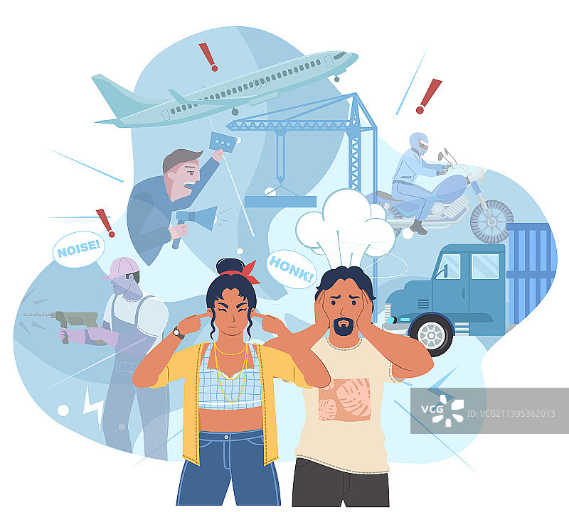 噪音污染海报图片素材