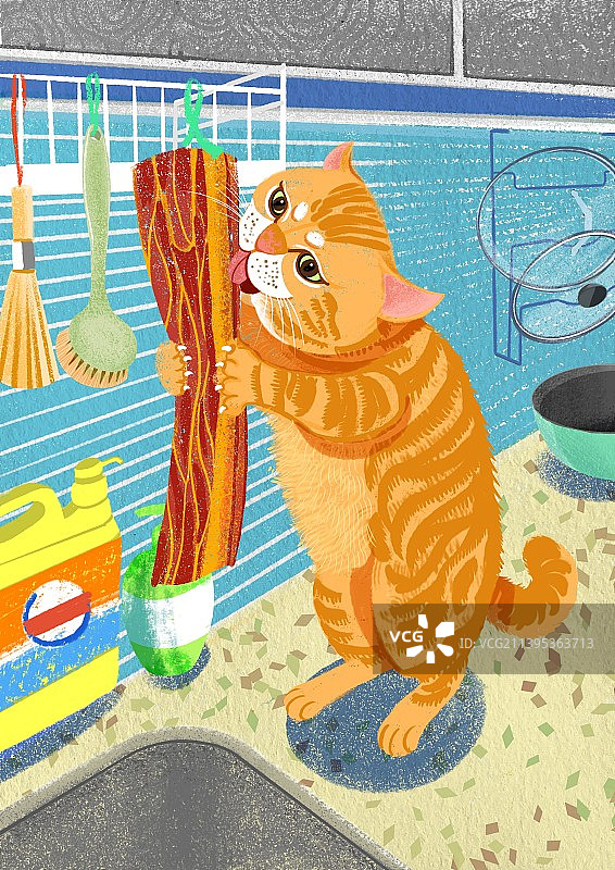 偷吃的猫咪图片素材