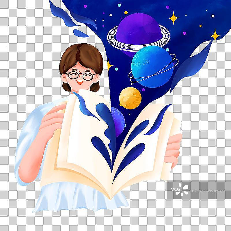 老师拿着一本打开的书图片素材