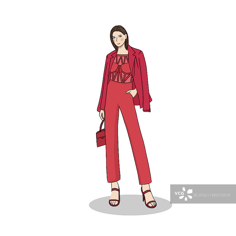 时尚造型师引领潮流女性图片素材