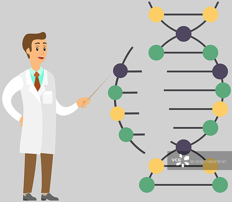 科学家研究DNA分子遗传图片素材