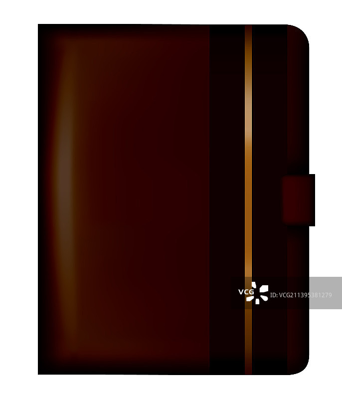 棕色皮革笔记本写实模型图片素材